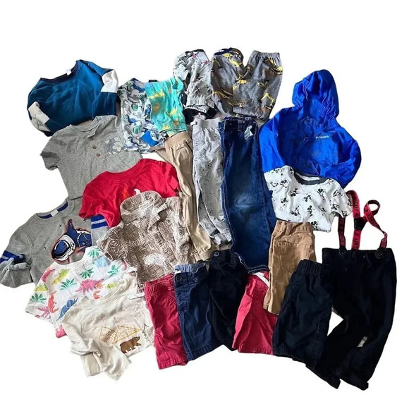 Boys Clothing Lot 23 Pc Size 2T-5T Dinosaur Mickey Mouse Outfits - Picture 1 of 9